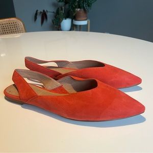New in Box Madewell Orange/Red Slingback Flats